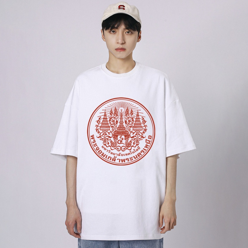 🔥เสื้อมหาวิทยาลัยเทคโนโลยีพระจอมเกล้าพระนครเหนือ ผู้หญิง ชาย แขนสั้น เสื้อยืด s-5xl ผ้าคอตตอน เสื้อยืดโลโก้มหาวิทยาลัย