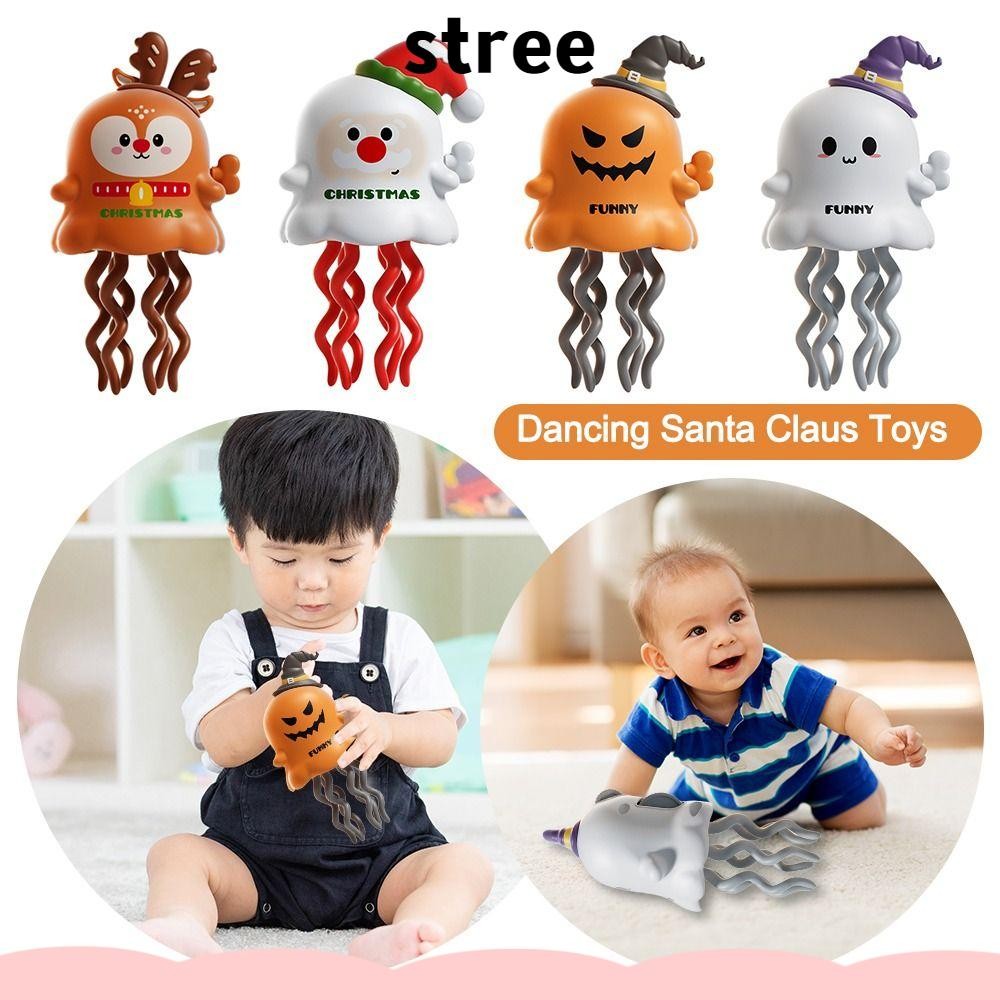 STREE Dancing Octopus Toy, Smart Tentacle Explorer Elk Dancing Santa Claus ของเล่น, ฟักทองตลก Ghost 