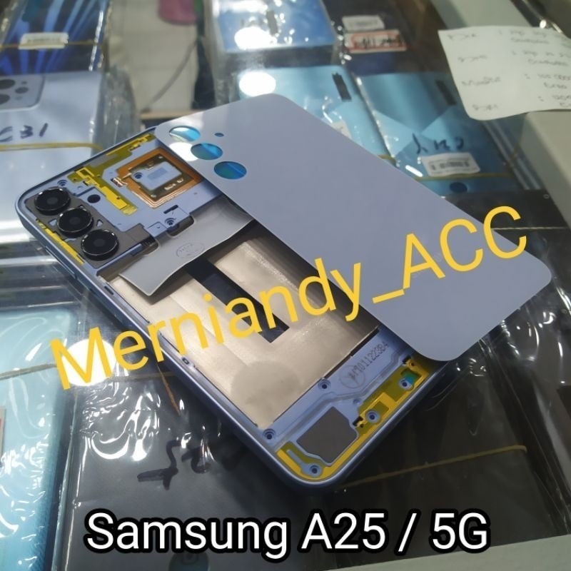 Hausing fullset Frame lcd Samsung A25 / 5G Backdor + Frame กระดูกกลาง