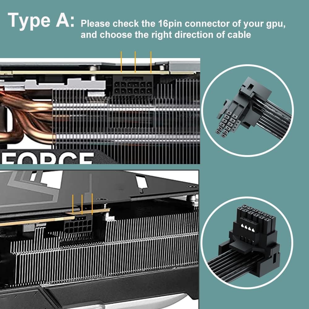 JOYJOM PCI-e 5.0 12VHPWR 16Pin อะแดปเตอร์มุมขวาหญิงชายสายต่อ, 16AWG 600W 12VHPWR 90 องศาอะแดปเตอร์สํ