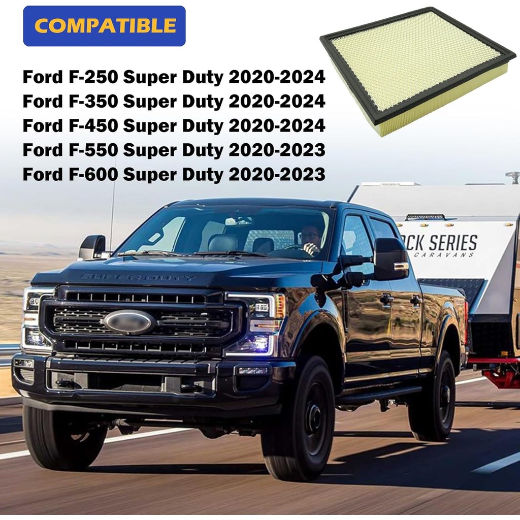 FA1950 ไส้กรองอากาศเครื่องยนต์เข้ากันได้กับ Ford F-250 Super Duty 2020-2024 F-350 Super Duty 2020-20