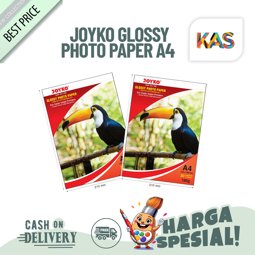 กระดาษภาพถ่ายมันเงา Joyko A4 180 Gsm A4-180 กระดาษ