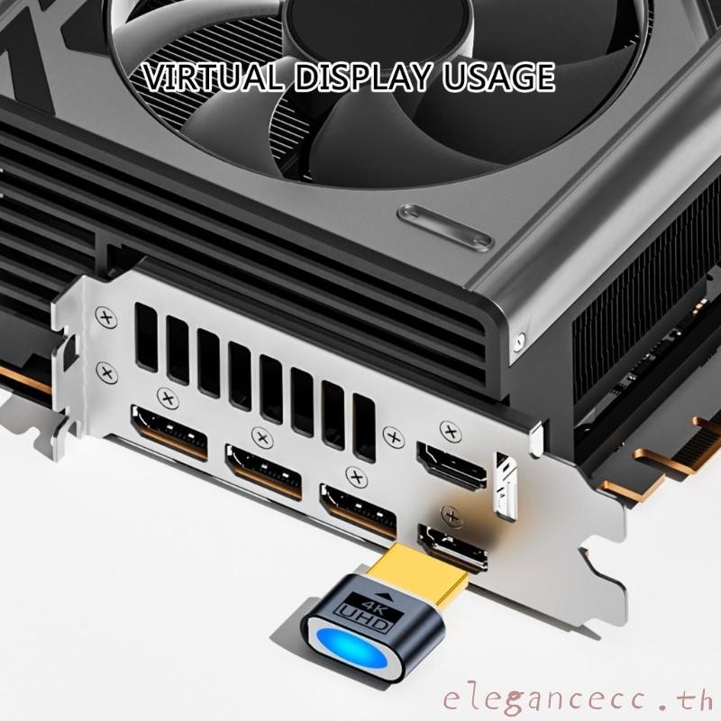 ELEGAN HDTV Dummy Plugs Headless Display Adapter ความละเอียด Virtual Display Adapter สําหรับ HDTV Ca