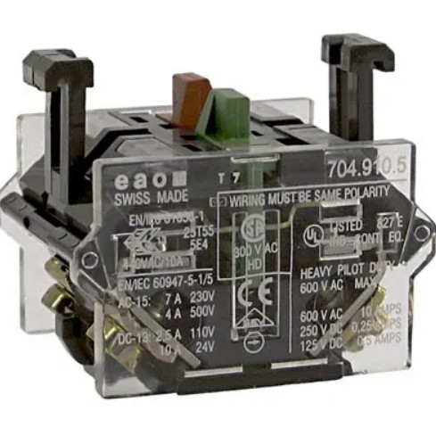 704.911.3 Swiss eao Push Button Switch 704.911.4 Contact 704.911.5 Terminal 704.910.1