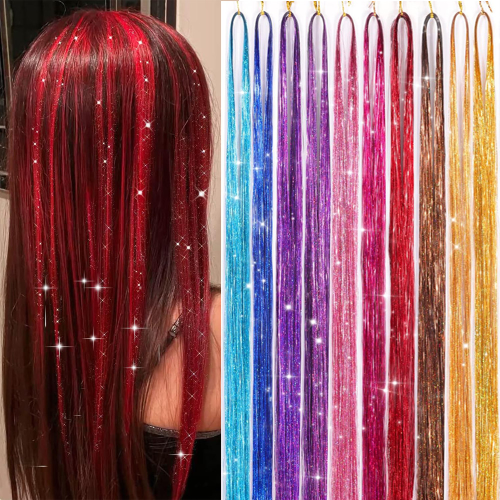 ต่อผมเงา sparkle ขนาด 93 ซม. สำหรับถักเป็นหัวเรือน hippie