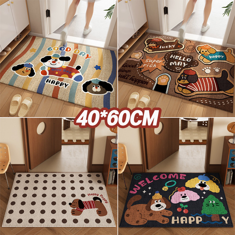 พรมปูพื้น พรมเช็ดเท้า 40x60cm พรมหนานิ่ม กันลื่น ดูดซับน้ําได้ดี การตกแต่งบ้าน