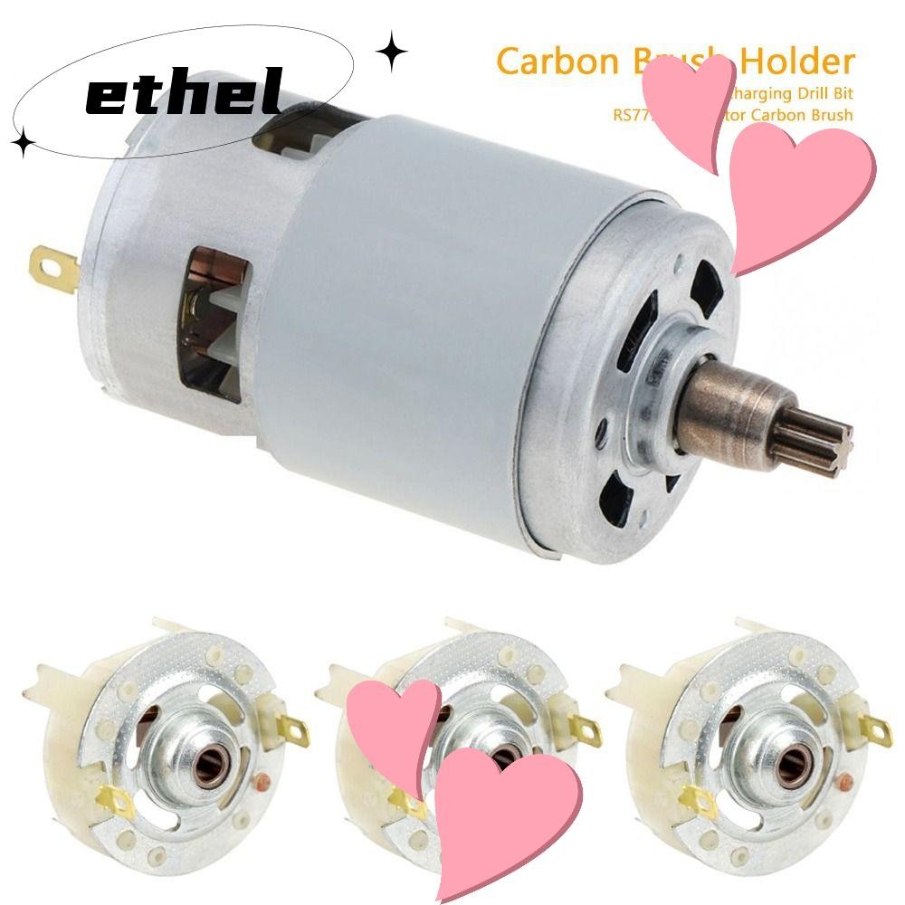 ETHEL มอเตอร์ไฟฟ้าลิเธียม, ที่ใส่แปรงคาร์บอนพลาสติก RS775, อุปกรณ์เสริม 2 รูปแบบ 12-25V สว่านชาร์จ B
