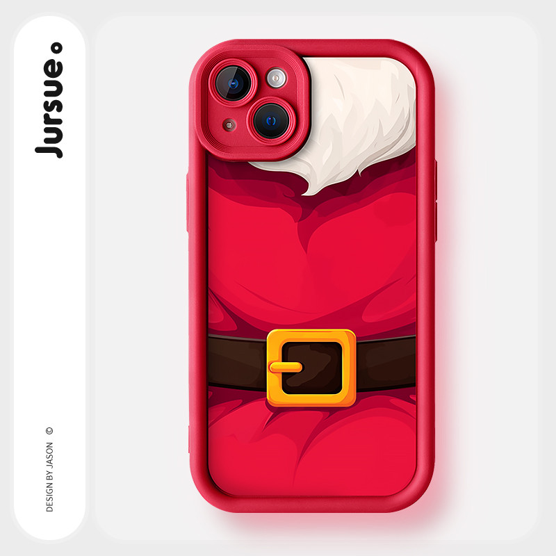JURSUE เคสไอโฟน วันคริสต์มาส เคสนุ่มกันกระแทก การ์ตูน เคสโทรศัพท์ for iPhone 17 Air 16 15 14 13 12 1