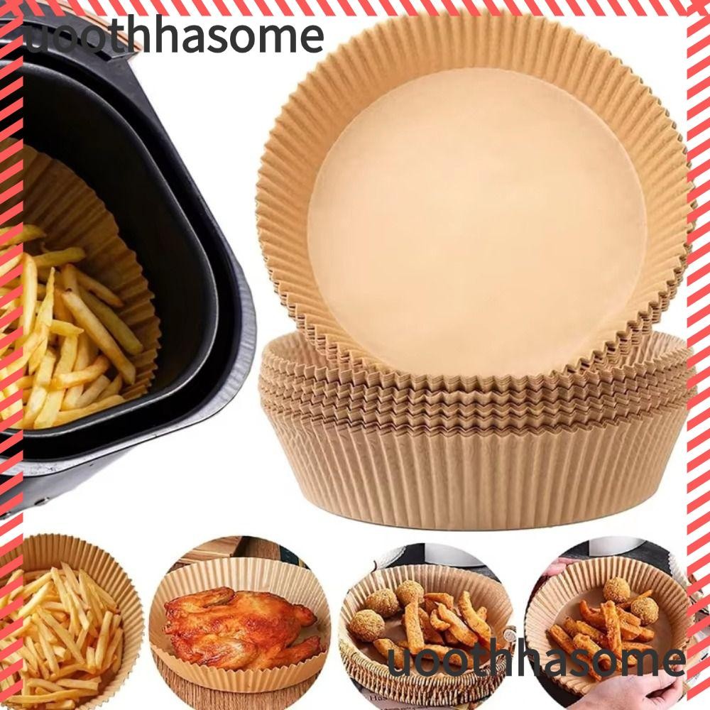 UOOTHASOME 20/50/100 ชิ้นกระดาษอบ,กันน้ําน้ํามัน Air Fryer กระดาษ,ทนทาน Non-Stick Disposable Baking Liner สําหรับ Steamer มัฟฟิน Cupcake