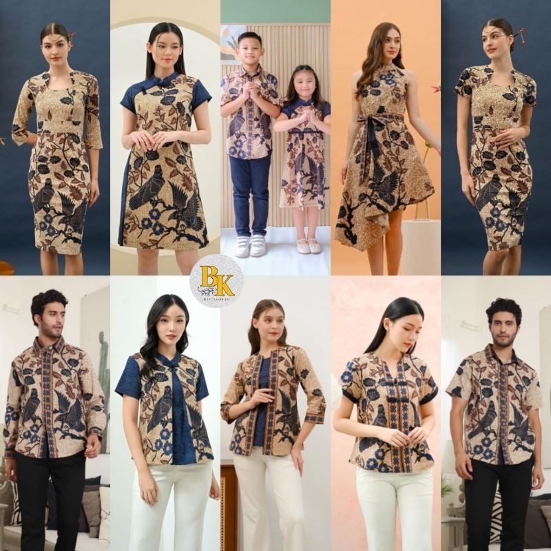 UPH NAVY Series - Batik Couple Family ชุดตรุษจีน Sincia Christmas /UPH NAVY 113/UPH NAVY 165/UPH NAV