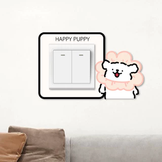 สวิตช์ไฟและฝาครอบพลาสติกสำหรับห้องครัว ห้องนอน และห้องนั่งเล่น สติกเกอร์ตกแต่งเพื่อเสริมความสวยงามและความปลอดภัยของปลั๊กไฟ