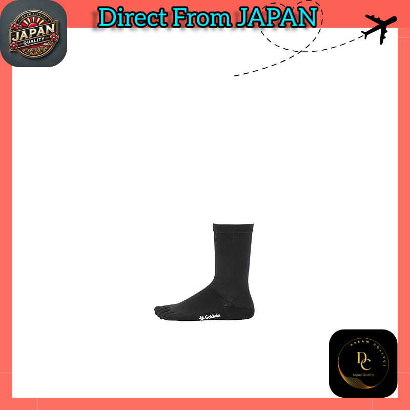 [Goldwin] Paper Fiber 5-toe Mid Cut Socks BLACK 3