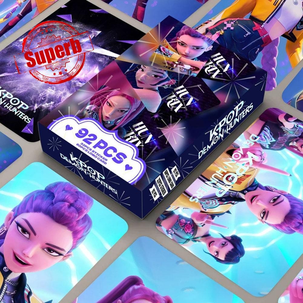 ชุดการ์ดสะสม Anime Demon Hunters K-style Shimmering Trading Cards พร้อมธีม O9u7