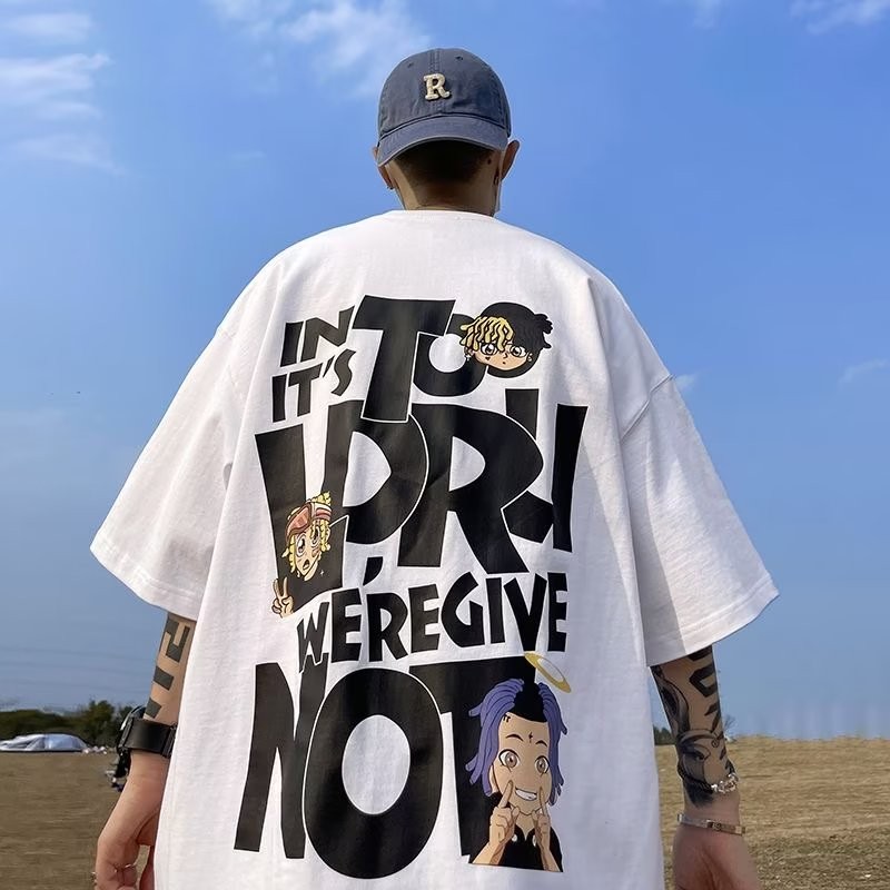 2023 เสื้อเชิ้ตผู้ชายครึ่งแขน American Top new2025T23 ครึ่งแขน Street Wear อินเทรนด์ผู้ชายสไตล์ใหม่ 