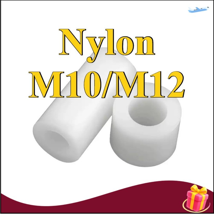 M10/M12 ฉนวนแยกคอลัมน์พลาสติกกระบอก Hollow ผ่านคอลัมน์สนับสนุน Spacer คอลัมน์ความสูงคอลัมน์ ABS เครื