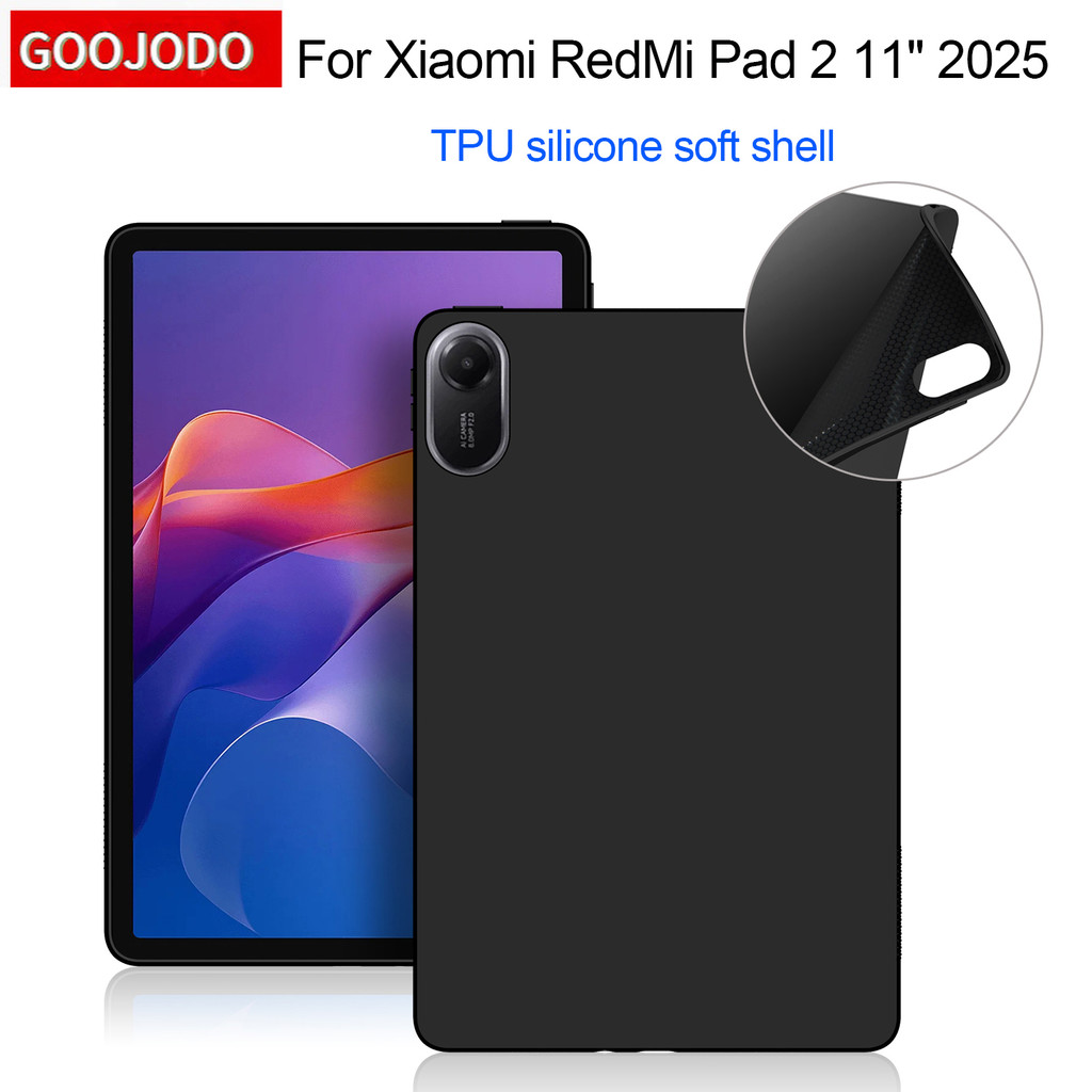 นุ่มสําหรับ Xiaomi Redmi Pad 2 11 "2025 ซิลิคอน TPU Shell สําหรับ RedMi Pad2 สีแดง Mi Pad 2 11 นิ้วแ