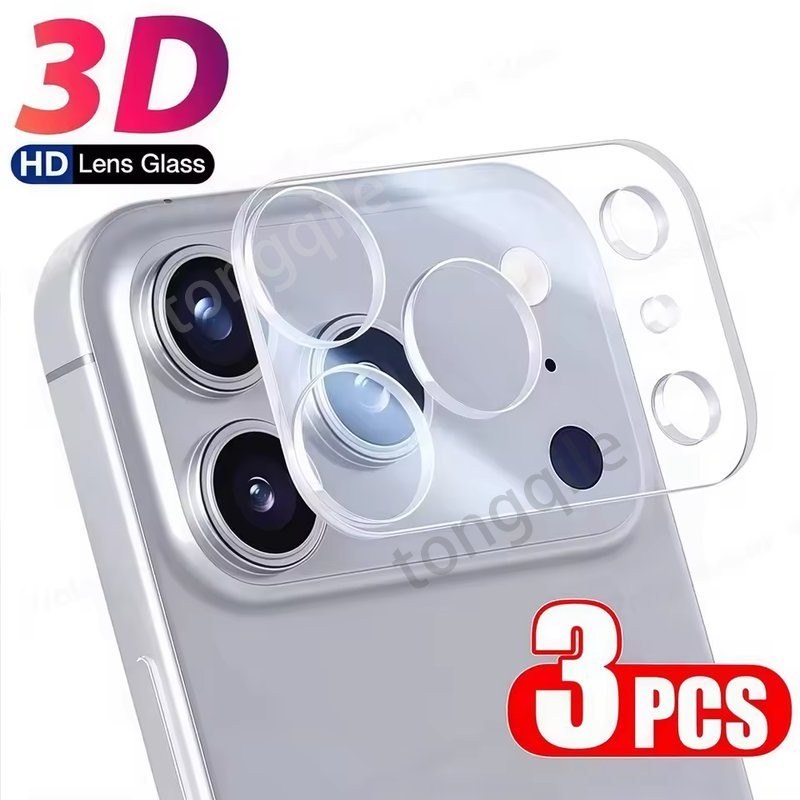 3in1 ฟิล์มกล้องสําหรับใช้งานร่วมกับสําหรับ iPhone 17 Air Pro Max iPhone17 2025 โปร่งใสคลุมทั้งหมดป้องกัน HD Clear View เลนส์ Protector กระจกนิรภัยป้องกันรอยขีดข่วน