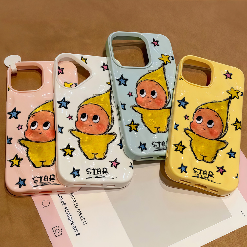 ส่งจากไทย เคสโทรศัพท์ไอ15 ลายน้องดาว สไตล์อิน เคสนิ่มเหมือนอุกกาบาต For IPhone11 12 13 6/7/8 14 15PLUS 16ProMAX XR XSMAX
