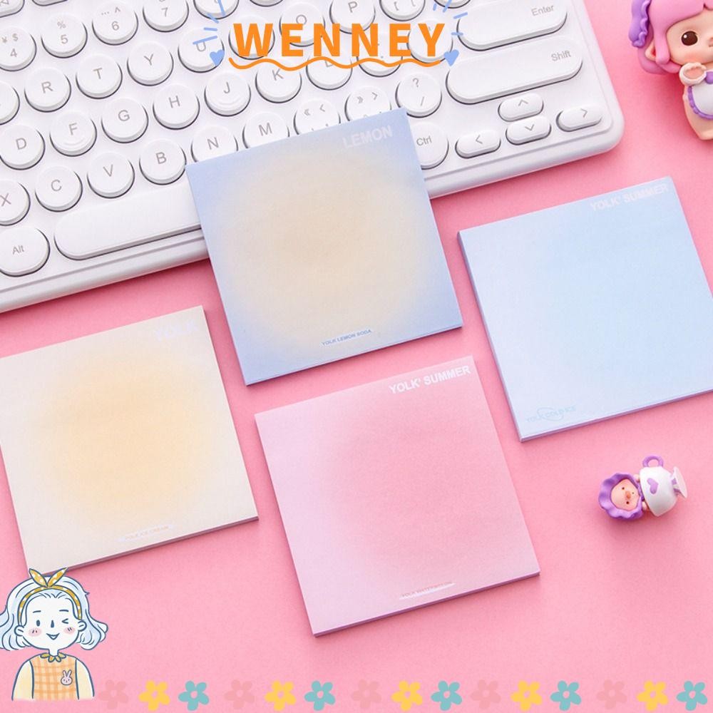WEY 80Sheepts Memo Pad Sticky, สีสัน Gradual Halo Sticky Notes, Creative Creative เครื่องเขียนหน้า M