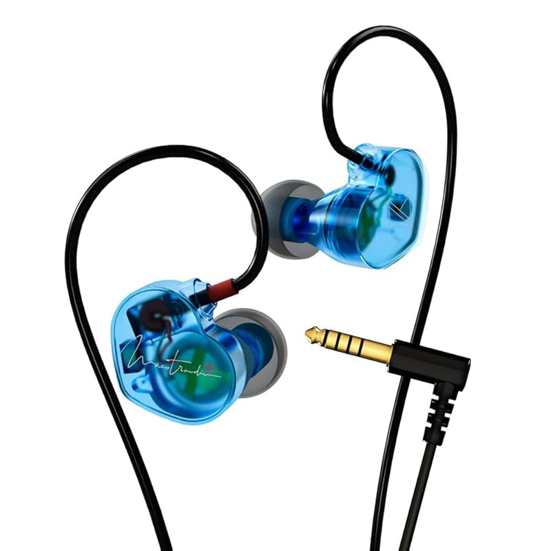 Maestraudio MA910SB Aqua Blue [Earphones with 10mm Graphene-Coated Dynamic Driver] Featuring Passive