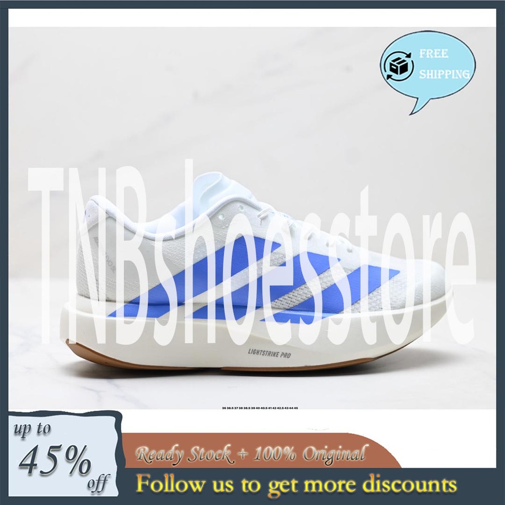 Adizero Evo SL JS4454 รองเท้าวิ่งน้ำหนักเบามale และfemale เหมาะสำหรับฤดูใบไม้ผลิ