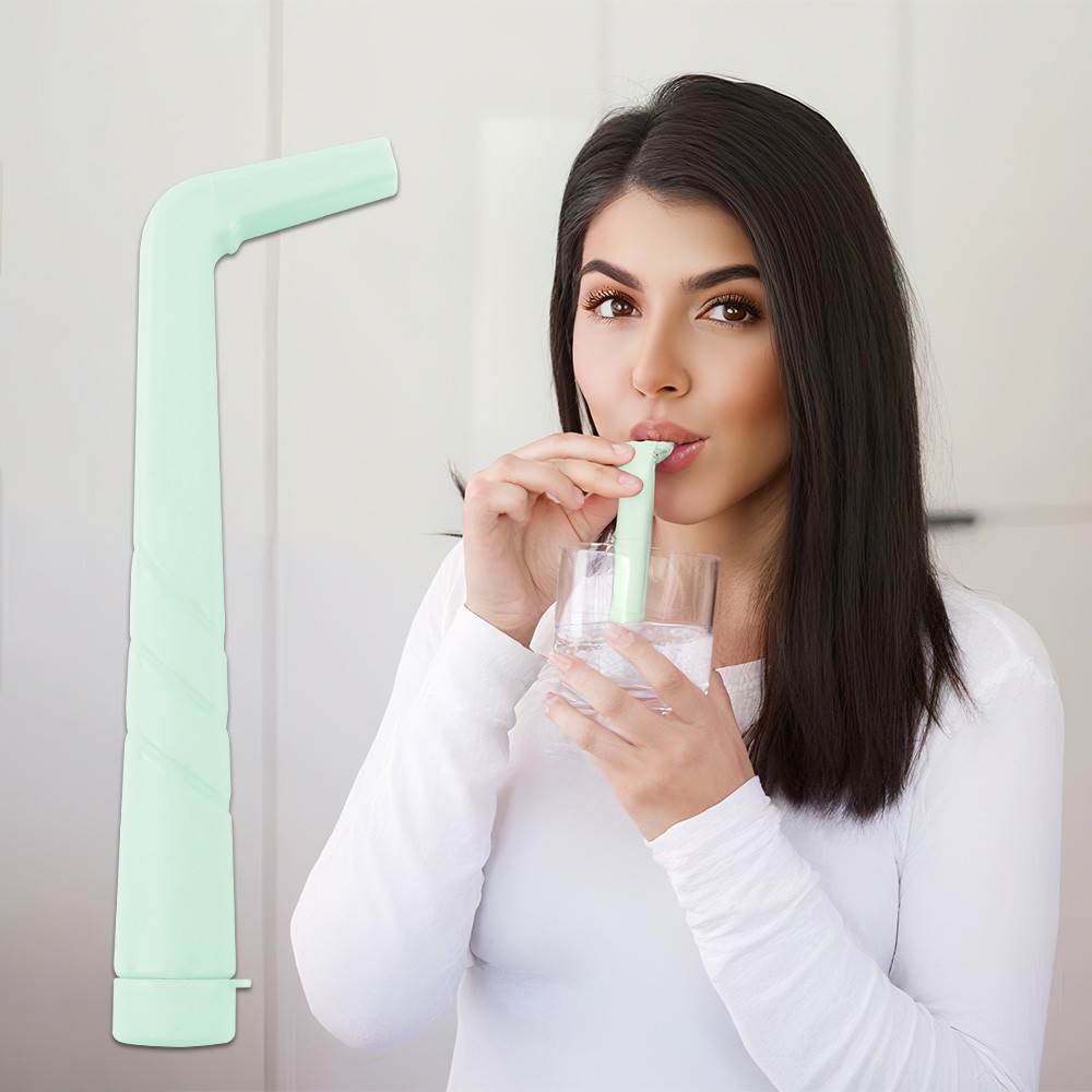 1PCS หยุด Hiccups ทันทีเด็กผู้ใหญ่หลอด Hiccup Stop Straw Hiccup Stopping Straws