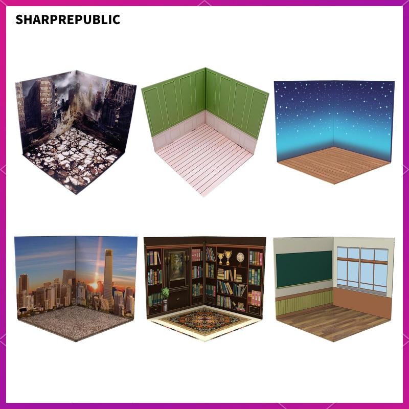 [Sharprepublic] 1/12 ฉากพื้นหลังรุ่น Diorama เค้าโครงเครื่องประดับตกแต่งตุ๊กตา