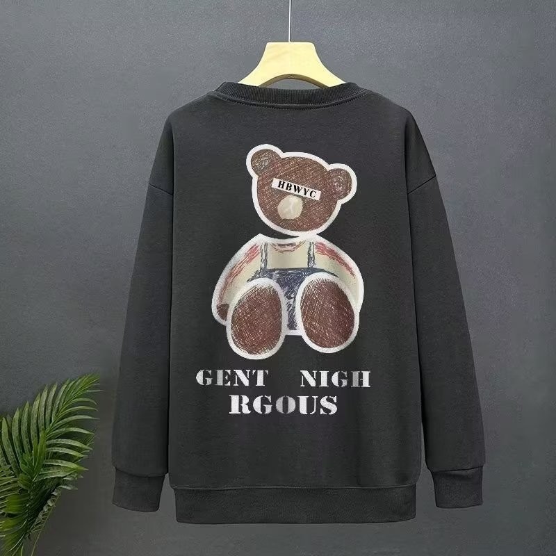 Cod 2025 Men's Bear round Neck Sweater Men's Loose Fashion Brand Men's Spring and Autumn Wear 2023 N
