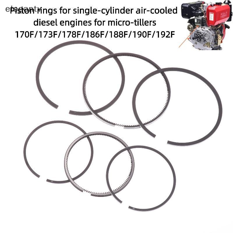 EGN 3 ชิ้น/เซ็ตแหวนลูกสูบ Fit กระบอกเดียวเครื่องยนต์ดีเซล 168F 170F 173F 178F 186F 188F 192F เครื่อง