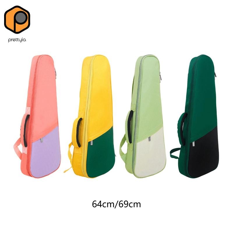 [สวย] Ukulele Case Ukulele Bag Musical Note Conventional Cushion Ukulele Gig Bag Ukulele Backpack fo