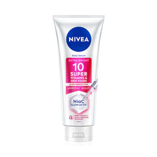 NIVEA Extra Bright 10 Super Vitamins & Skin Foods Body Serum Glow Perfection 300ml นีเวีย เซรั่มบำรุงผิวกาย ลดเลือนร...