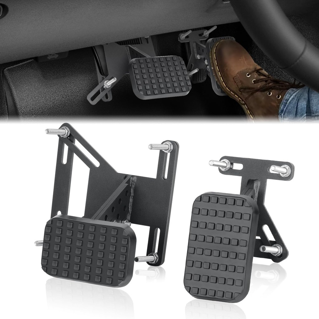 NIHAO ส่วนต่อขยายคันเหยียบเบรกแก๊ส, กันลื่นเหล็กหนา, เข้ากันได้กับไดรเวอร์สั้น ๆ คนขับรถรถยนต์, Go K