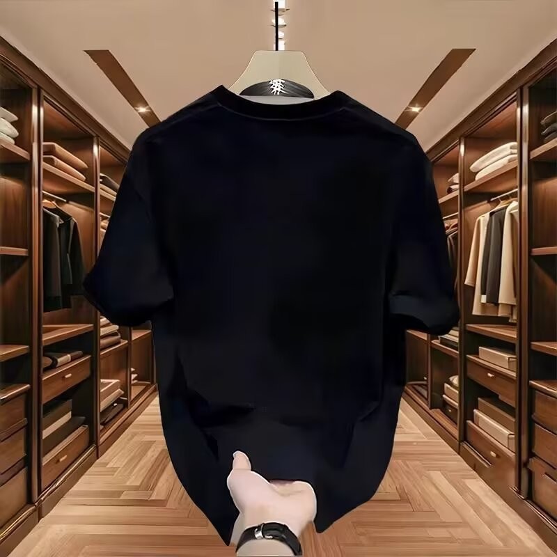 NEW Upscale232025Versatile and Stylish All-Cotton Men's Casual Short Sleeve New Style T Shirt Summer
