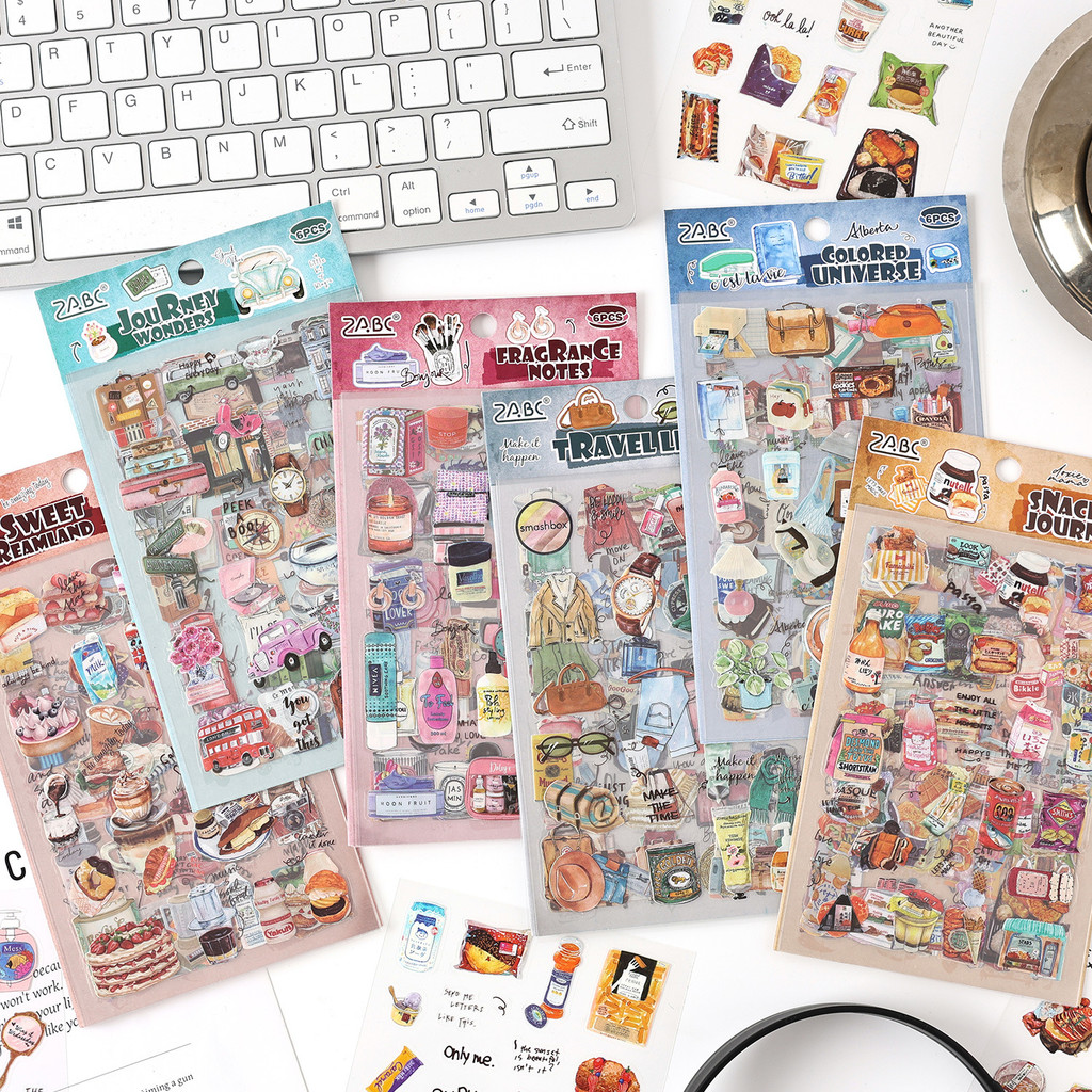 พิเศษสําหรับชีวิต Xiaozhu Life Collage สติกเกอร์สร้างสรรค์อาหารคู่มือวัสดุสติกเกอร์ diy yy9.27 88