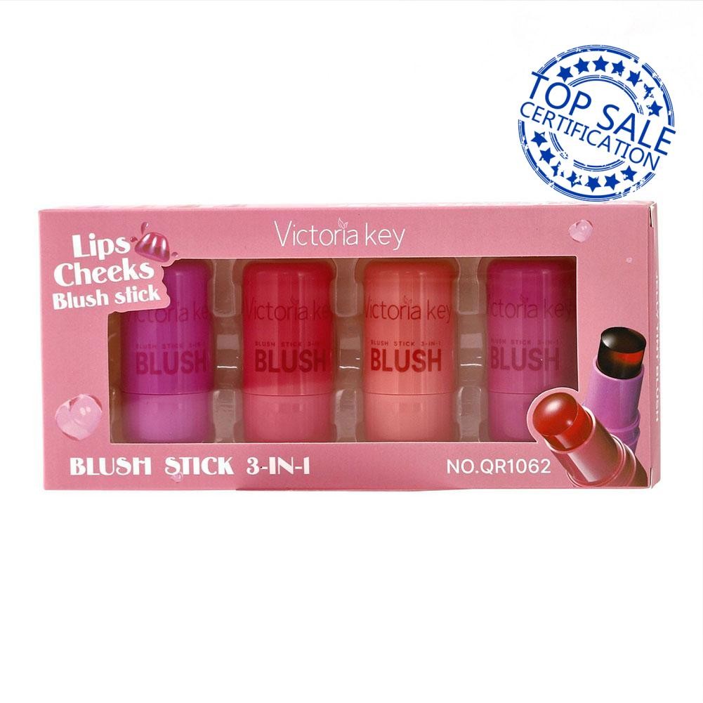Set Victoria Key Makeup Jelly Blush Stick Natural And Cheek Contour Dual-use Blush Lip J8n0
