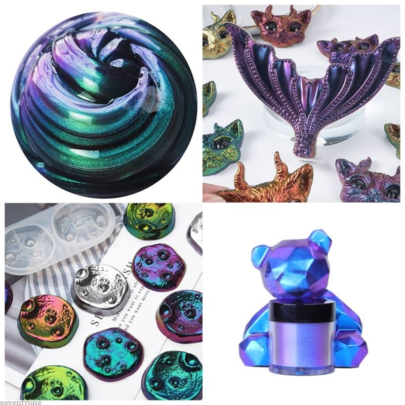 Seve Mica Powder สําหรับเรซิ่นสี Shifting Pigment ผงสําหรับจิตรกรรม