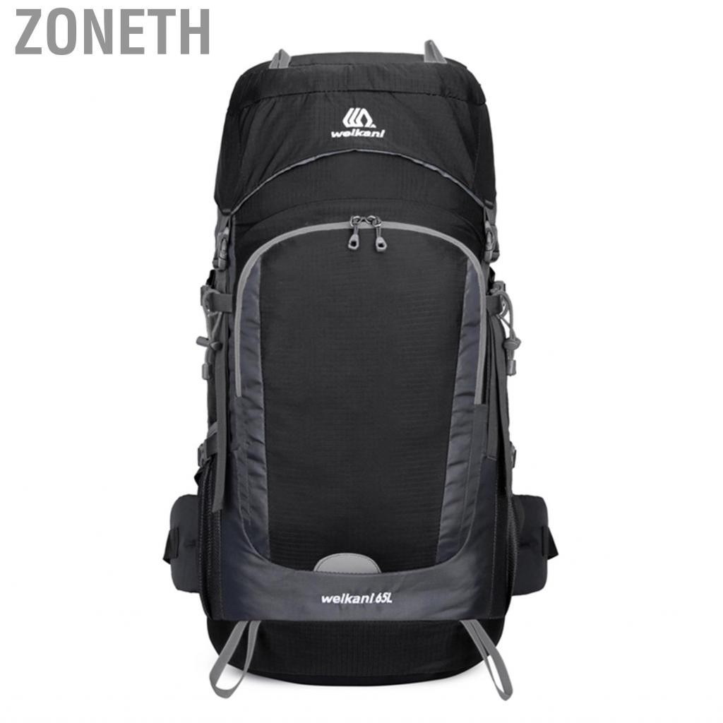 Zoneth Zoneth Fangzi 65L Backpack ปีนเขา 65L ที่กันน้ำกระเป๋าเดินทางเดินป่าพร้อมสายฝนปกคลุมกีฬากลางแ