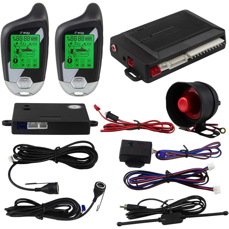 EASYGUARD EC203 ระบบเตือนภัยรถยนต์ 2 ทางพร้อมจอแสดงผล LCD เพจเจอร์, เซ็นเซอร์อัลตราโซนิก & เซ็นเซอร์