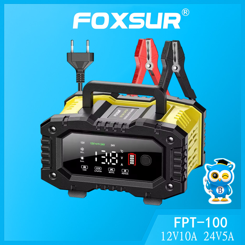 เครื่องชาร์จแบตเตอรี่ และฟื้นฟู FOXSUR รุ่นใหม่ล่าสุดรุ่น FPT-200 12V 20A, 24V 10A