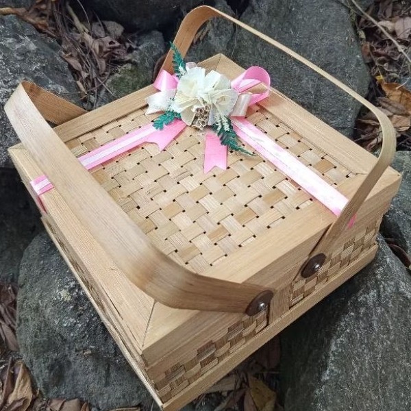 ( R25) กล่องสานไม้ไผ่ Bamboo Basket Cangking Box 25cm | อีตะกร้าไม้ไผ่ | จัดส่ง | กระเช้า | กล่องใส่