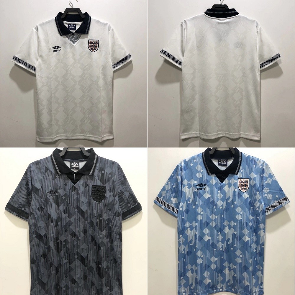 S-XXL Vintage Jersey 1990 Season England Home Sports Football Jersey