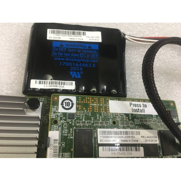 Original IBM M5210 Array Card 46C9111 44W3394 44W3392 1GB พร้อม Baffle Board Slow Storage