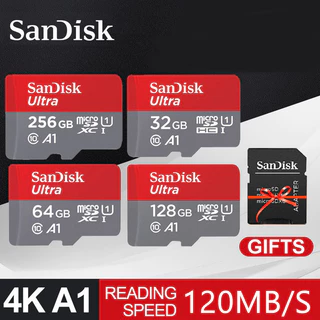SanDisk การ์ดหน่วยความจำ SD 32GB 64GB ความเร็ว 120mb/s Microsd ใช้ได้กับโทรศัพท์มือถือ คอมพิวเตอร์ memory card