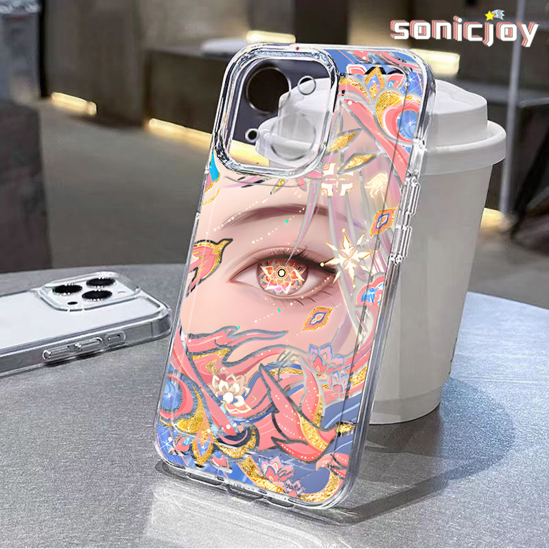 เคสโทรศัพท์การ์ตูน hollow Yu Ji เหมาะสําหรับ IPhone 11 12 13 14 15 16 Pro Max X XR XS Max 7Plus 8Plu