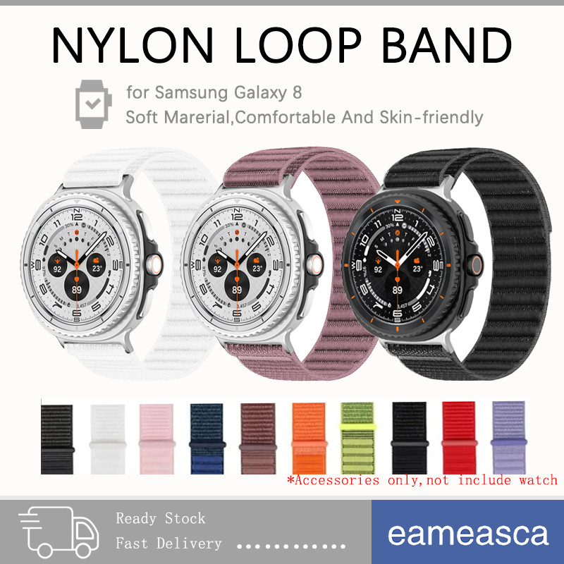 สายไนลอนกีฬา for สมาร์ทว็อช Samsung Galaxy Watch 9 8 40mm 44mm Watch 9 8 Classic 46mm สายรัดข้อมือเปลี่ยนที่ระบายอากาศ