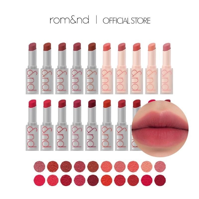 [rom&nd Official Shop] rom&nd Zero Matte Lipstick (23 shades 3g), Easily Enhance the Shape of Your L