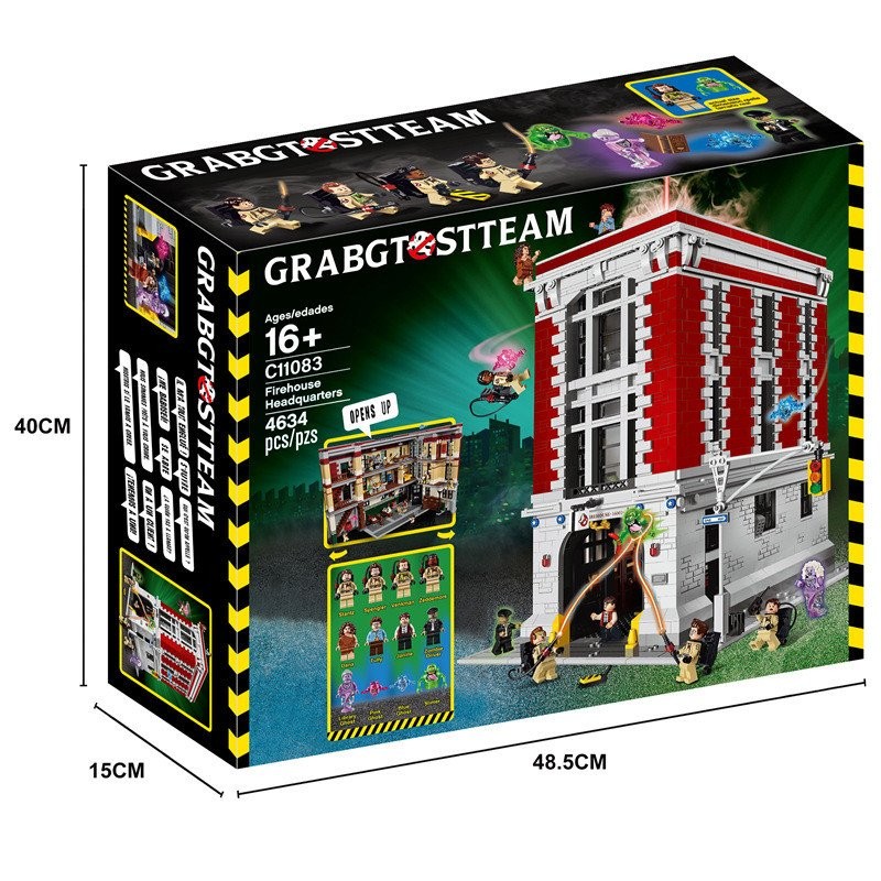 โมเดล เลโก้ที่เข้ากันได้ประกอบบล็อกตัวต่อของขวัญอาคารสตรีทวิว75827ของเล่นผีจับ