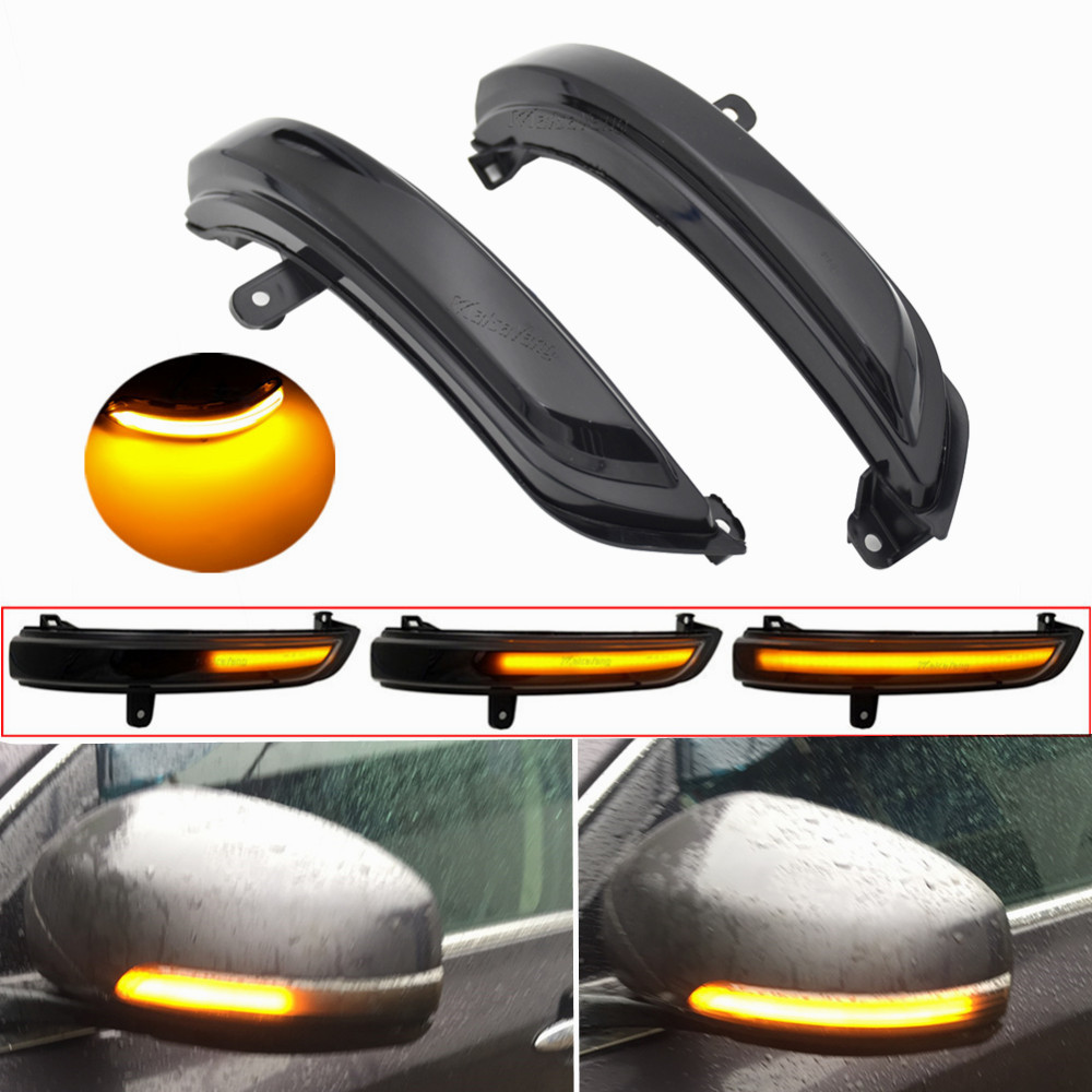 2 ชิ้นแบบไดนามิก LED Blinker ด้านข้างกระจก Marker ไฟเลี้ยวรถจัดแต่งทรงผมสําหรับ Nissan Teana J32 200
