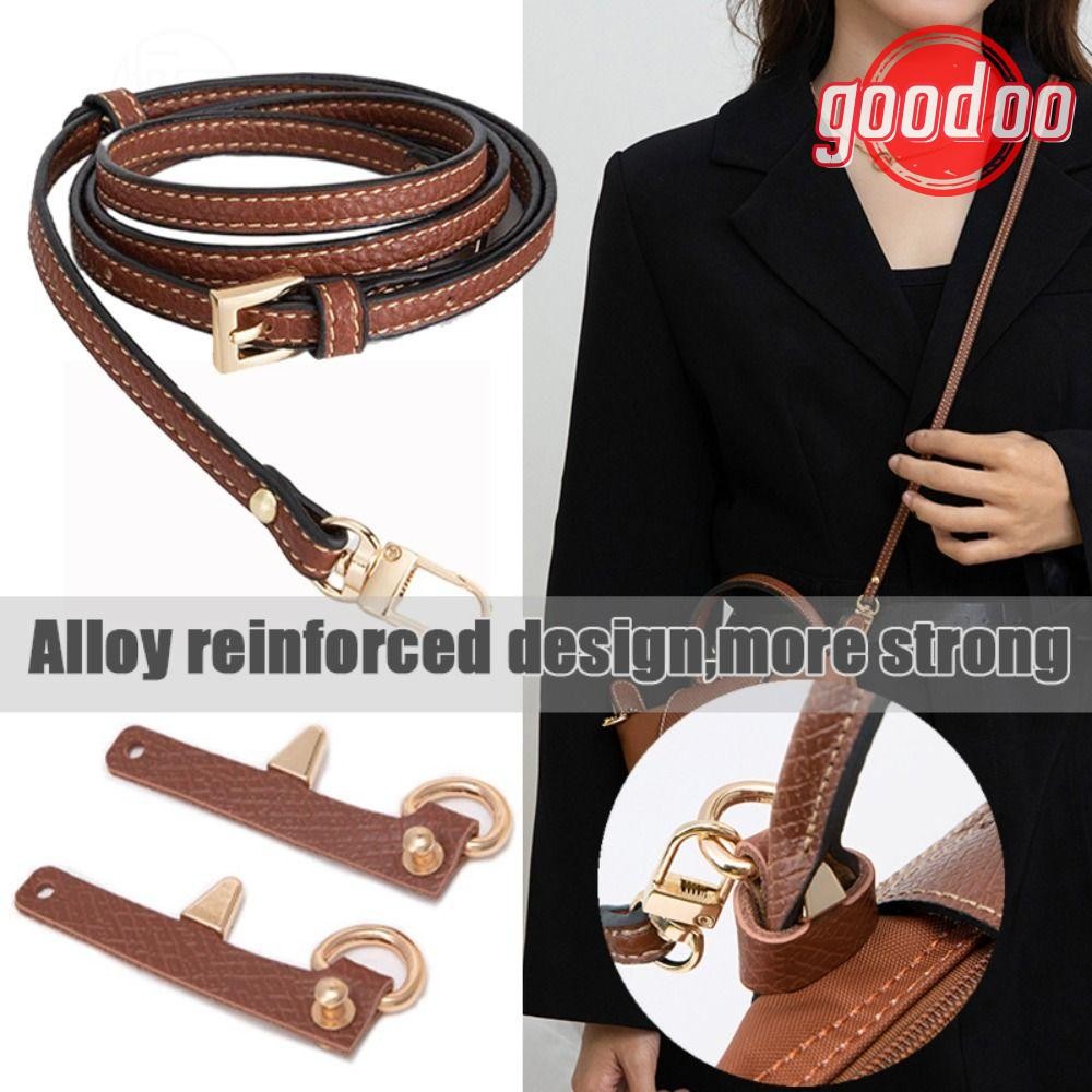 [GOODO] อุปกรณ์เสริมกระเป๋า.Crossbody เปลี่ยนสายหนังแท้ ออกแบบพิเศษ Punch-free กับ Transformation Hang Buckle สำหรับ Longchamp