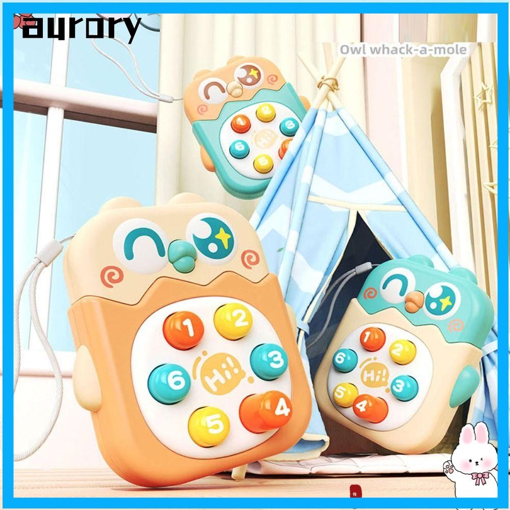 AURORY Whack-a-Mole การประสานมือตา, สีสุ่มมินิของเล่นเพื่อการศึกษา, 8 รูปแบบพลาสติก Interactive เด็ก